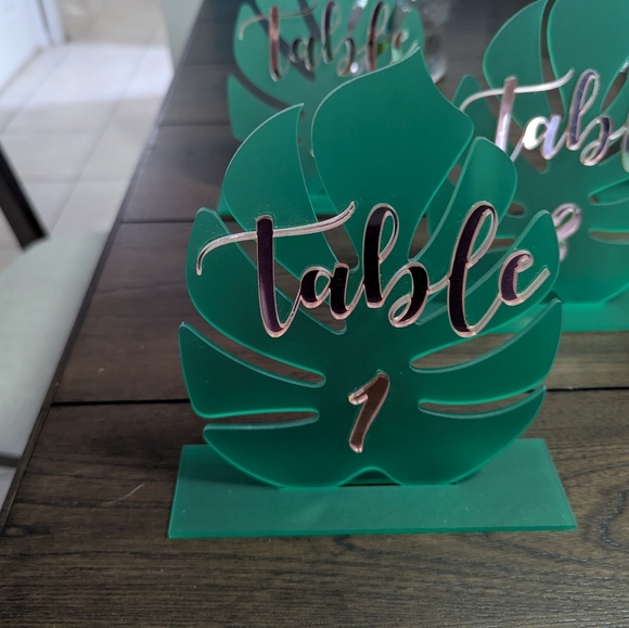 Monsterra leaf table numbers, Parties - Picture 3 of 8